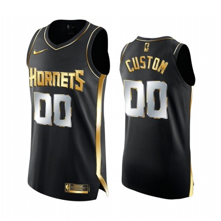 Maglia NBA Charlotte Hornets Personalizzate 2020-21 Nero Golden Edition Swingman - Uomo